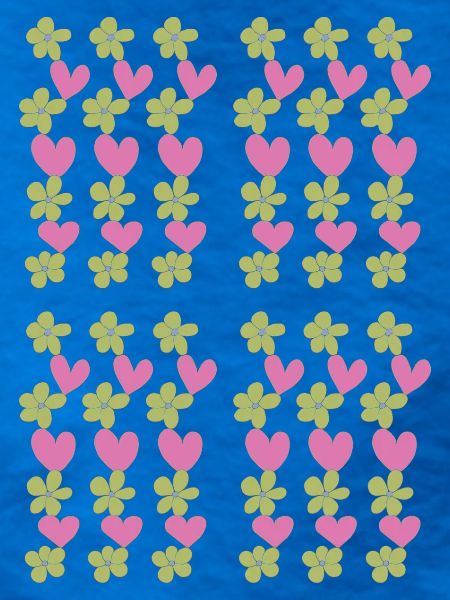 herzen blumen muster