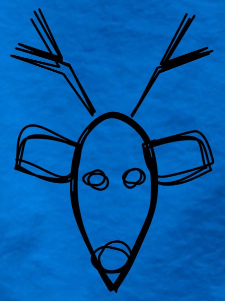 Hirsch handgezeichnet