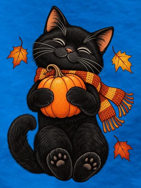 Black Cat Crescent Moon