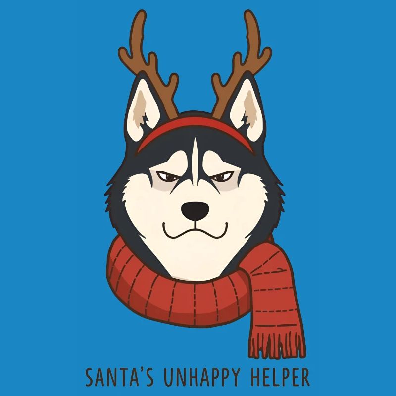 Grumpy Husky – Santa’s Unhappy Helper