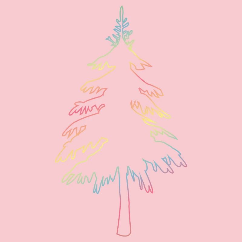 Christbaum, Tannenbaum oder Weihnachtsbaum Umriss
