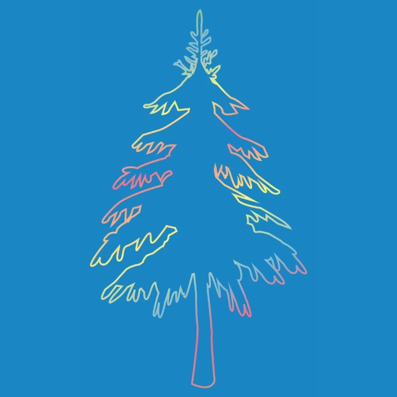 Christbaum, Tannenbaum oder Weihnachtsbaum Umriss