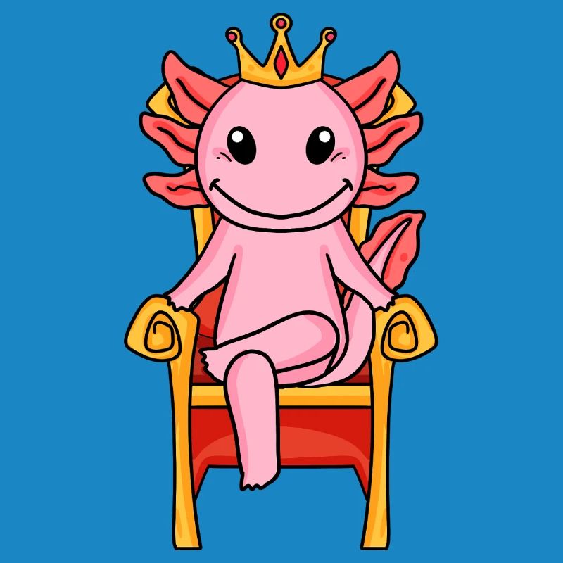 Axolotl King on Throne