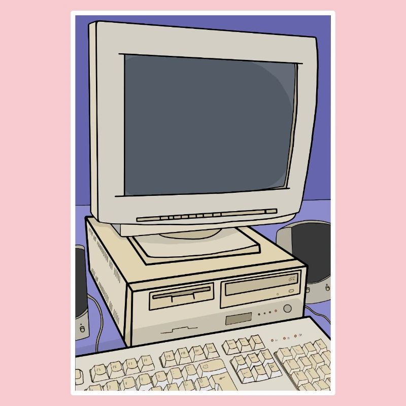Retro Computer Desktop Setup