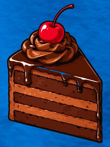 Schokoladenkuchen mit Kirsche