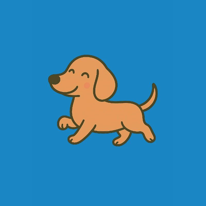 conception de dessin animé de course de chiot joyeux