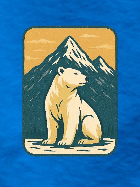 Polar Bär vor Berglandschaft