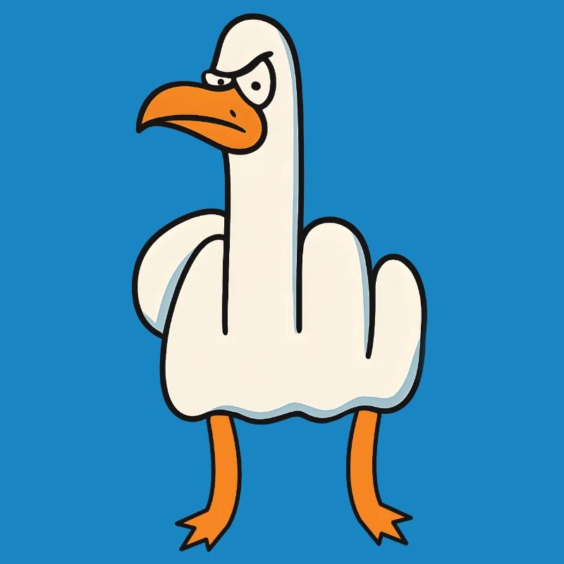 Middle Finger Goose Sarcasm