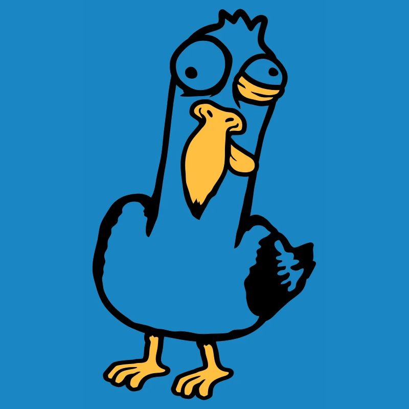 Crazy Seagull Squinting Grimace Insane Bird