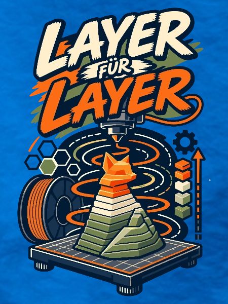 3D Drucker Layer für Layer