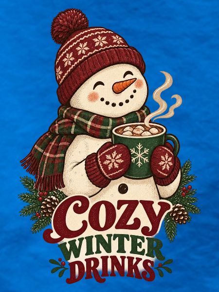 Cozy Winter Drinks Schneemann