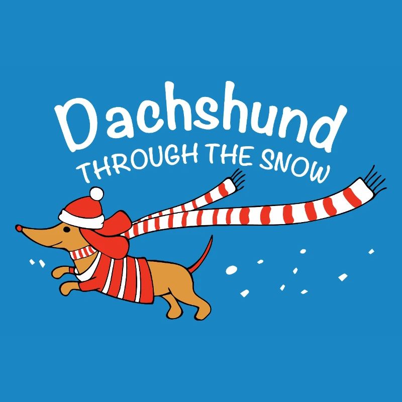 Dackel durch den Schnee