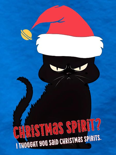 Freche Weihnachtskatze – Weihnachtsgeist oder Geister