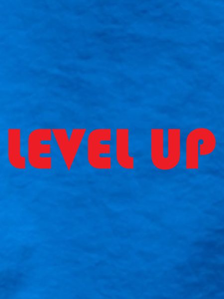 LEVEL UP-Roter Text