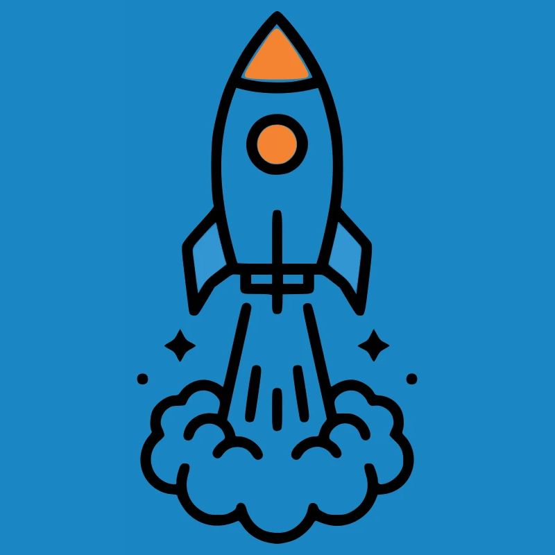 Comic spatial Rocket Launch