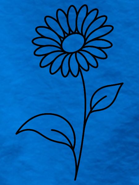 Botanische Blume mit feinen Blättern