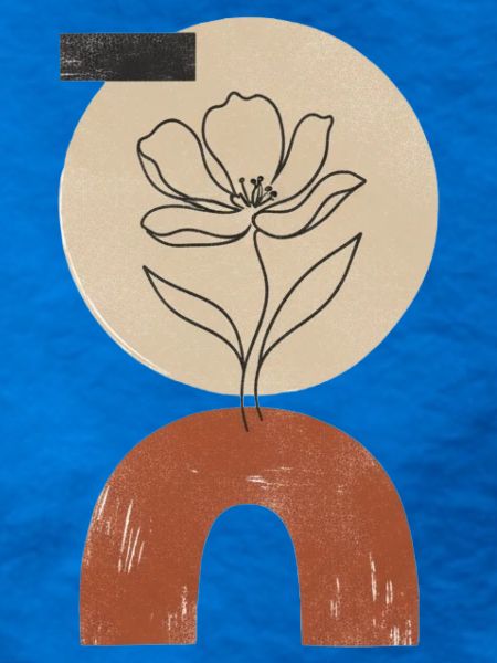 Blüte über Kreisbogen