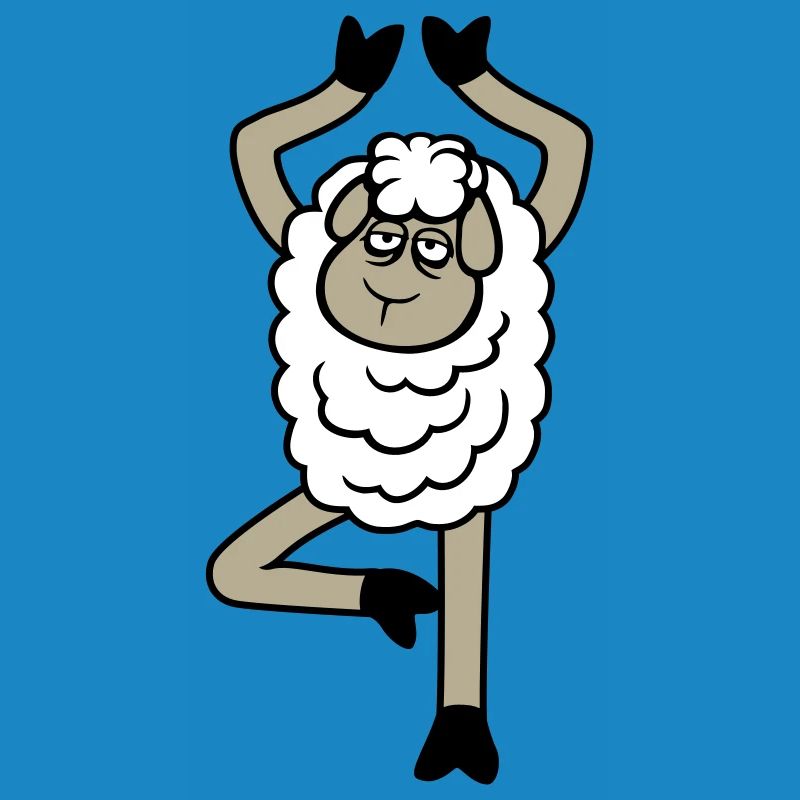 Sheep Tired Exhausted Sad Yoga Tree Pose Comic