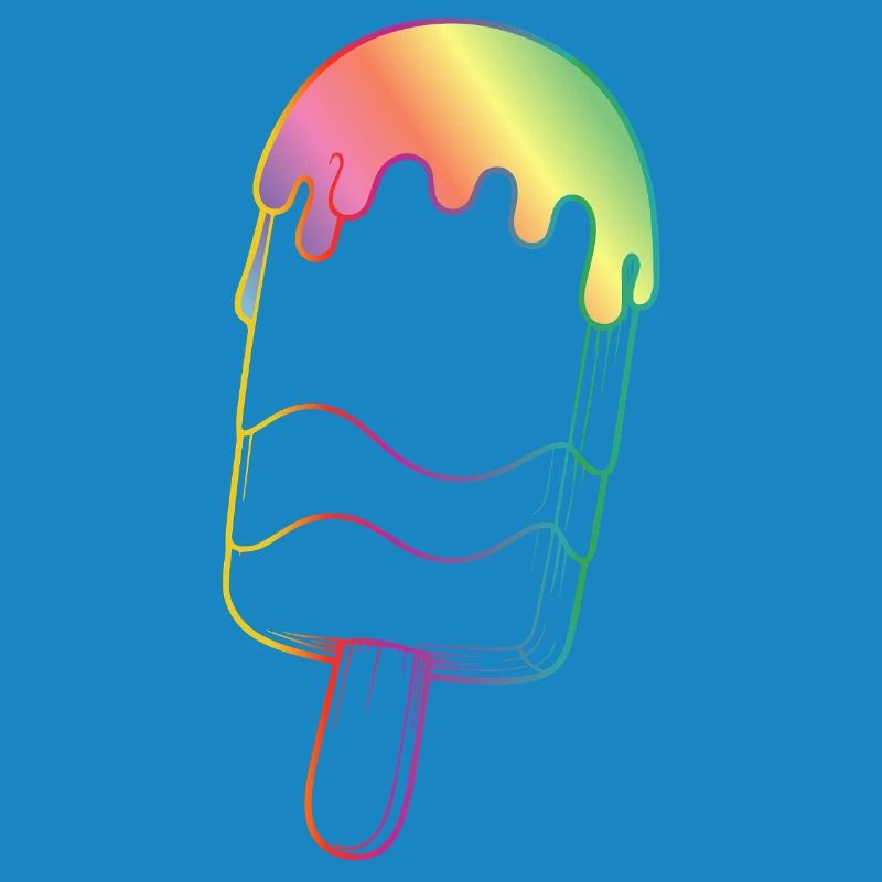 Regenbogen Eis Outline Neon Style 