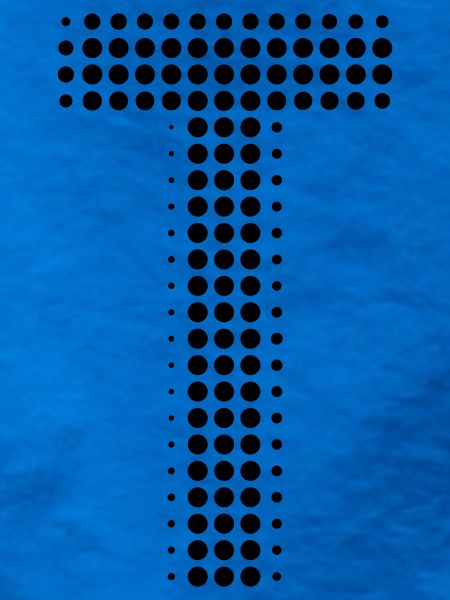 Buchstabe T – Punktmuster Initial Design