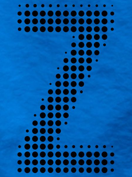 Buchstabe Z – Punktmuster Initial Design