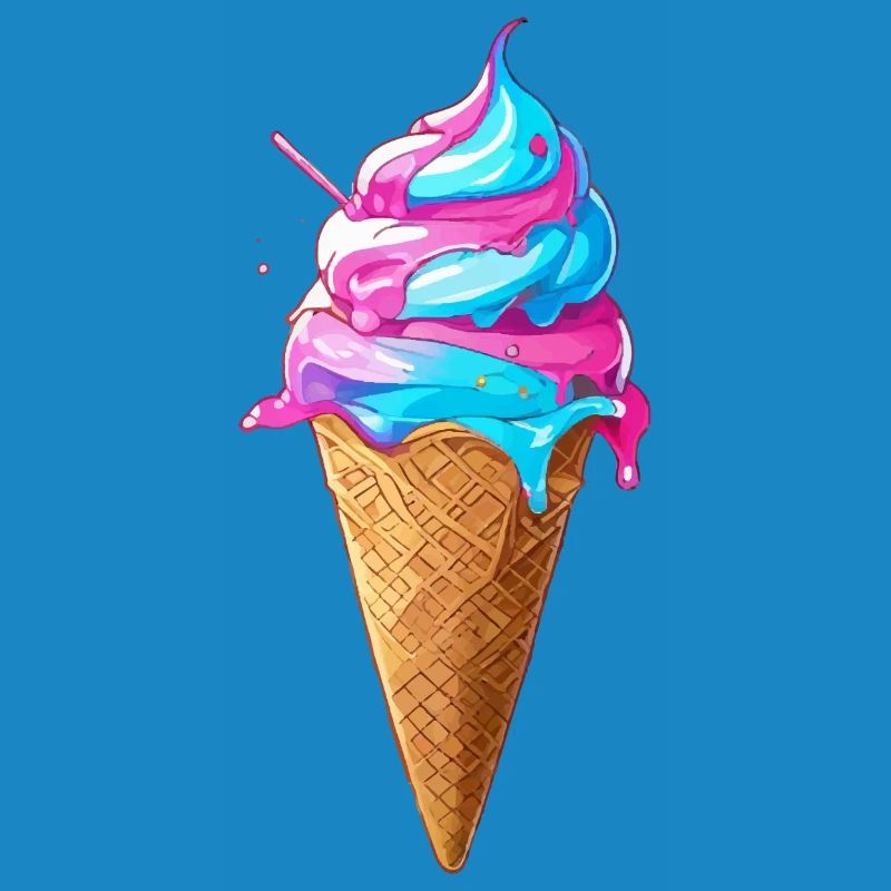 Lecker Eiscreme | Synthwave Eistüte