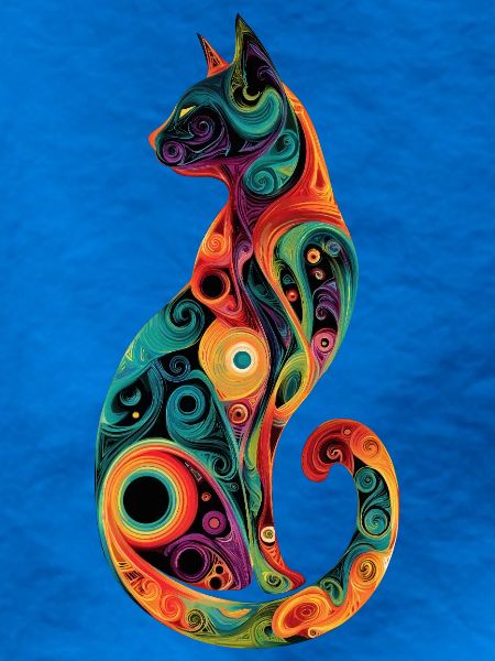 Psychedelische Katze