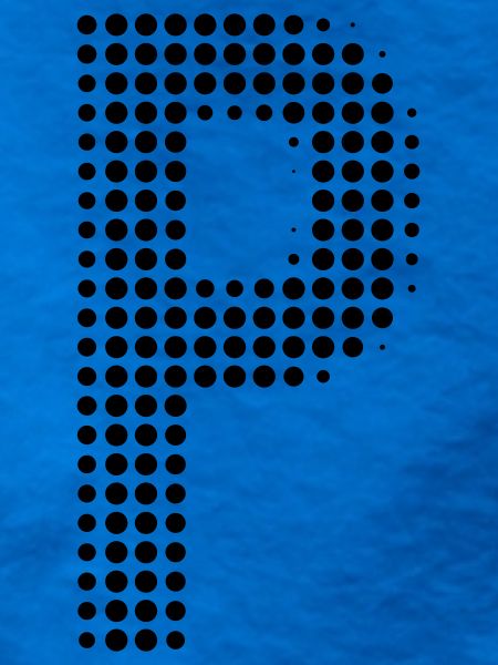 Buchstabe P – Punktmuster Initial Design