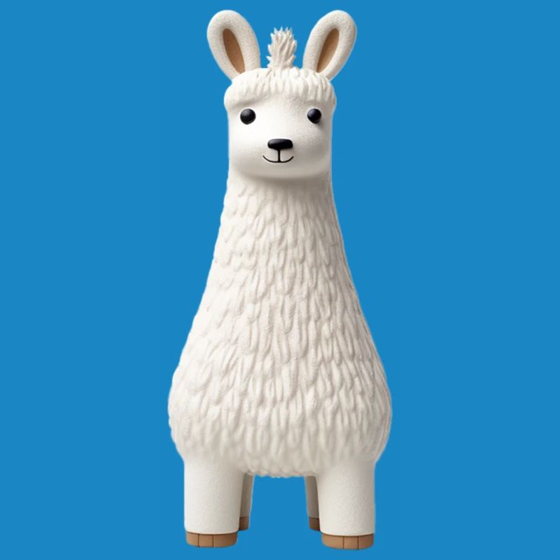 White llama figure