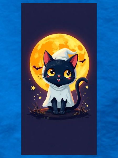 Moonlight Cat in Ghost Cloak