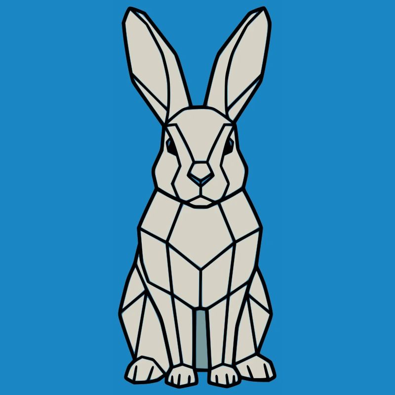 Geometric Bunny Low Poly Modern