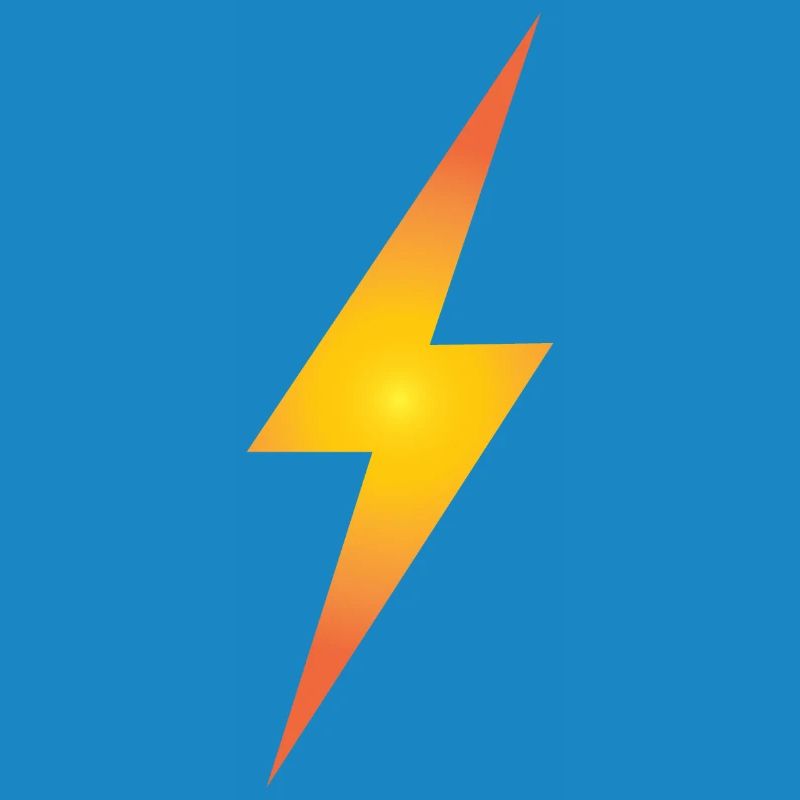 Yellow gradient lightning bolt