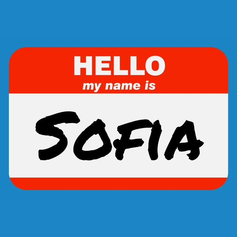 Hello My Name Is Sofia Label Name Tag