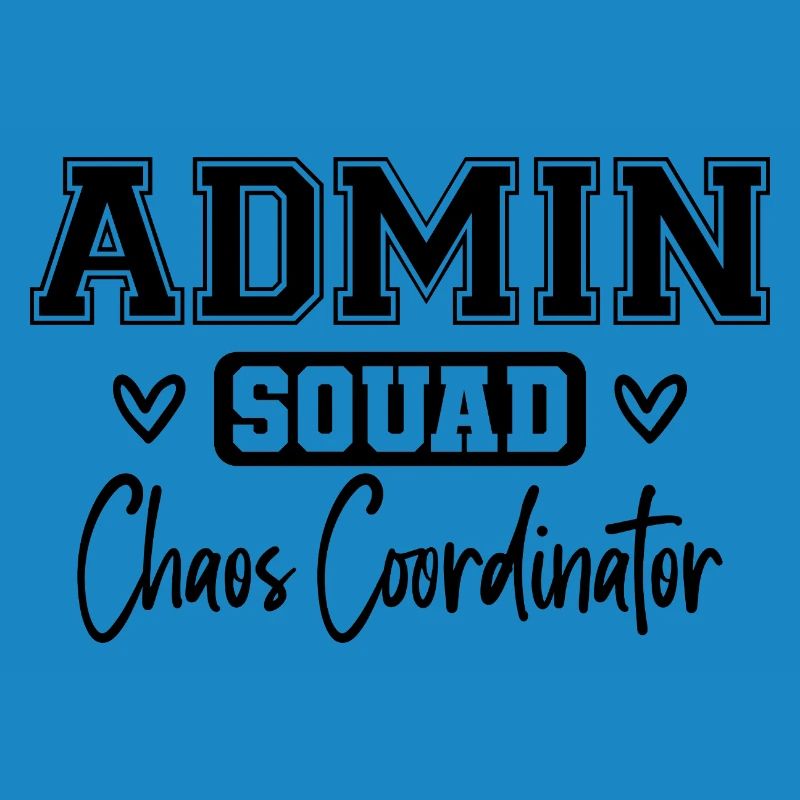 Admin Squad: Colored Retro Office Team Gift