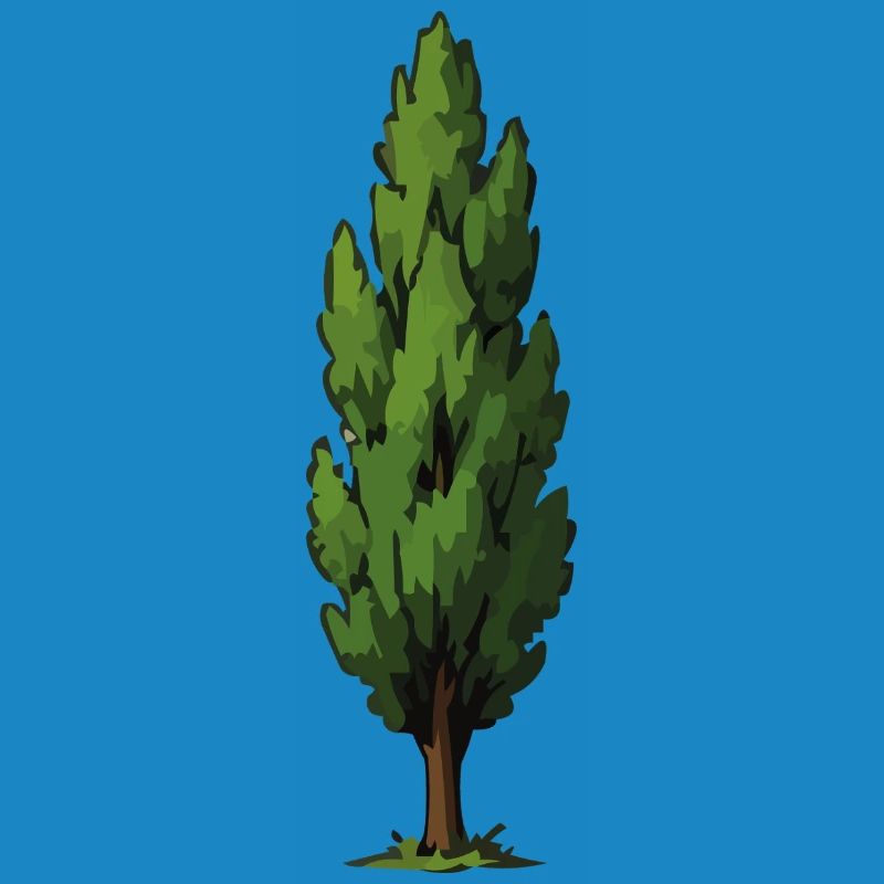 Stylized Green Tree Shape