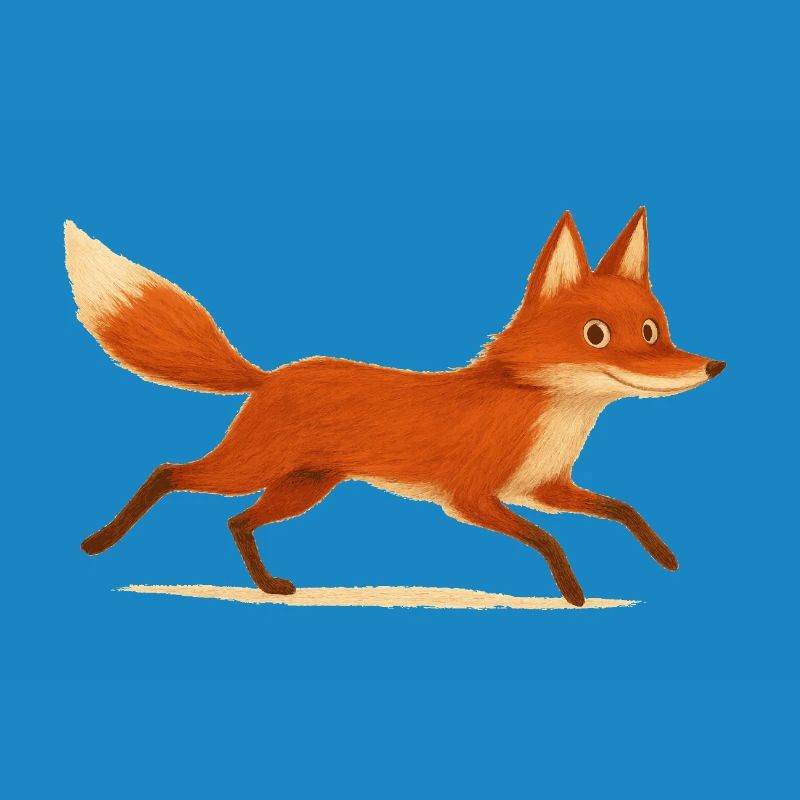 Running Red Fox