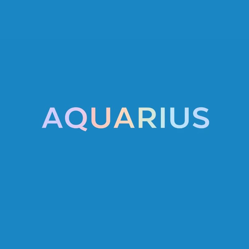 Pastel Aquarius Gradient Typography