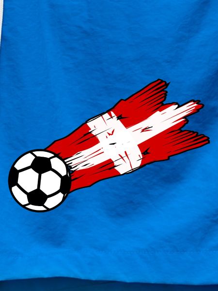 Schweizer Fußballflaggen-Spritzkunst