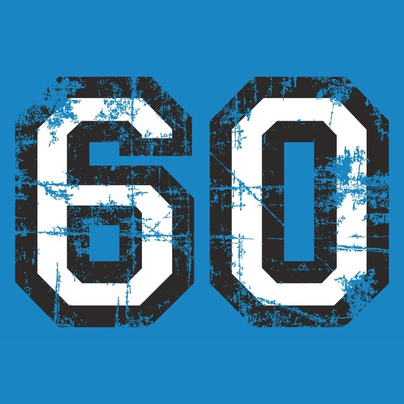 Number 60 Sixty 60th Birthday Design (EU)