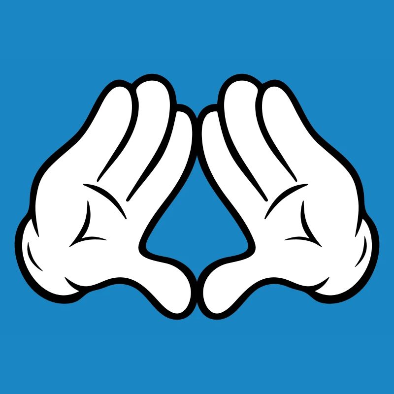 Comic Style Hands Diamond Pyramid Triangle Diamond