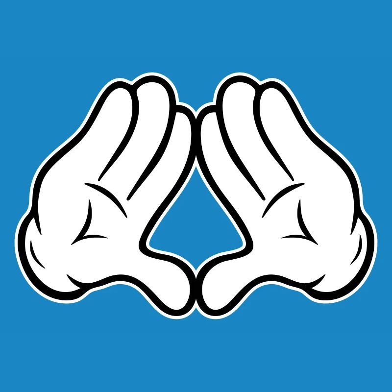 Hands Diamond Pyramid Triangle Rhombus Comic Style