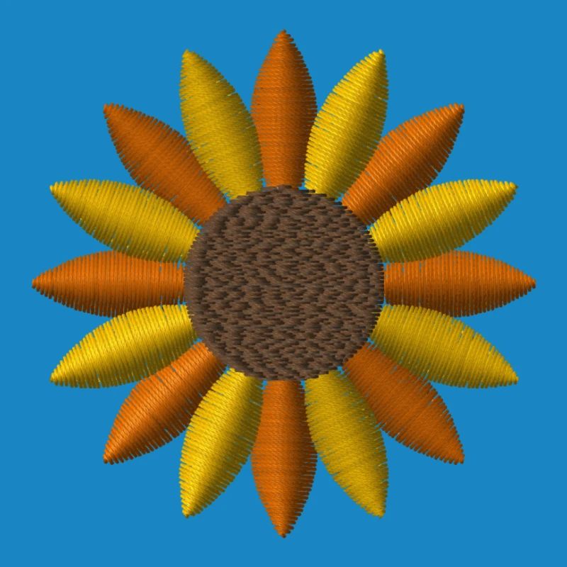 Tournesol brodé