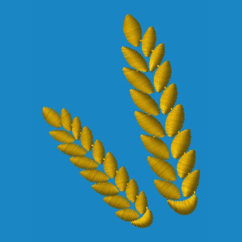 Grain embroidered