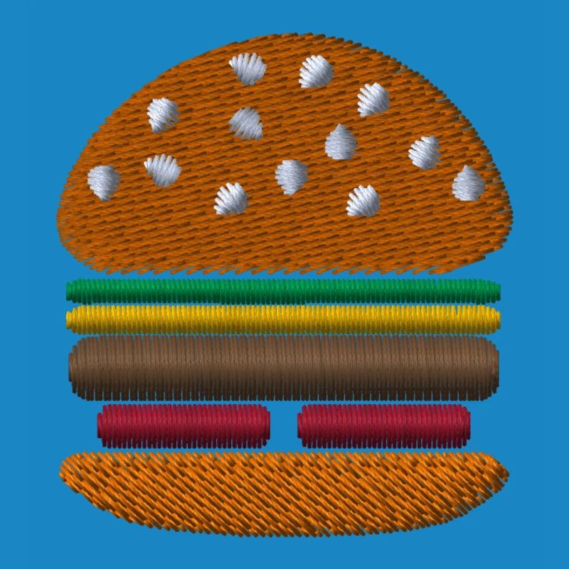 Burger brodé