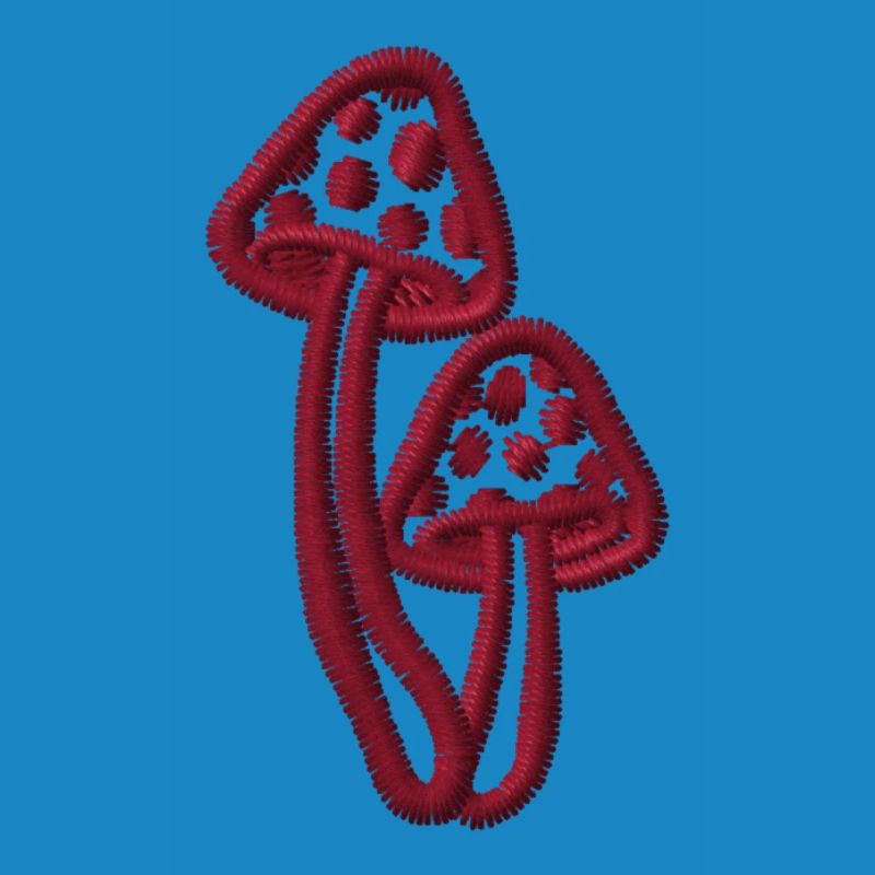 Toadstool embroidered