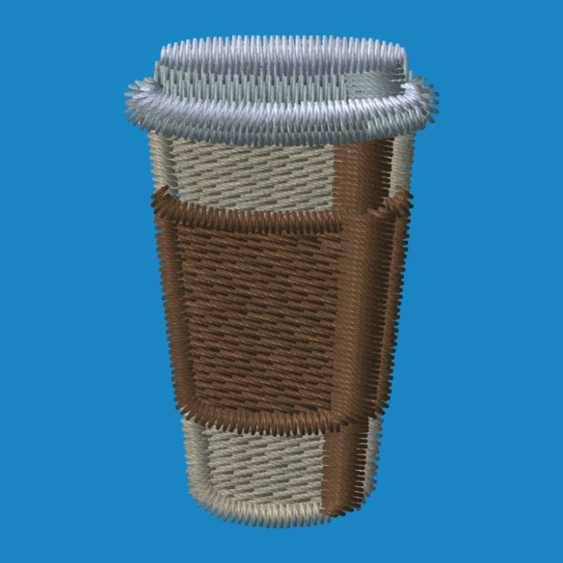 Tasse à café brodée