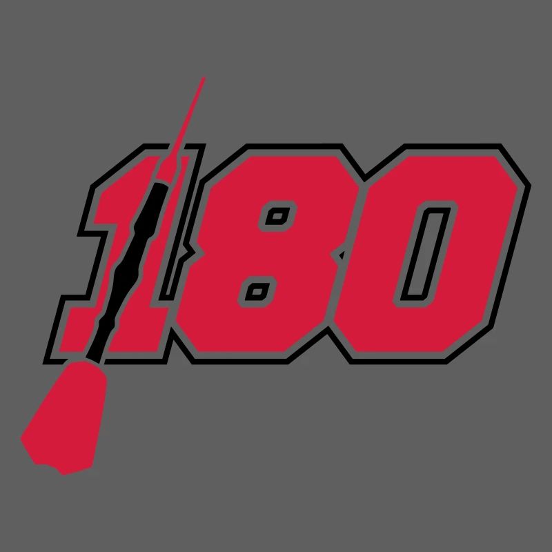 frapper 180 points logo silhouette dart flèche dart