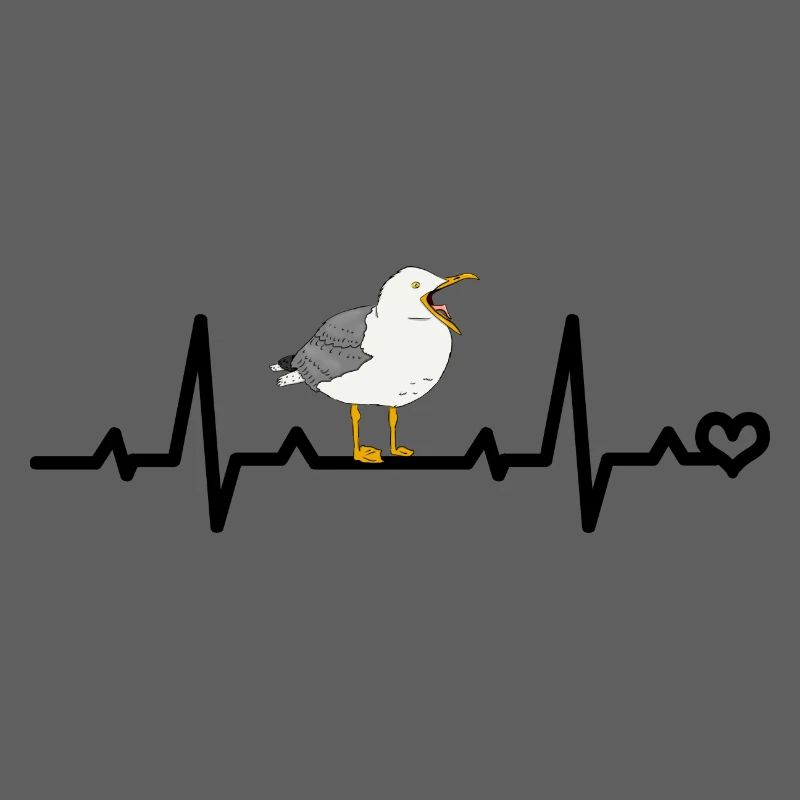 Möwe Herzfrequenz EKG Puls Herzschlag Liebe Vogel