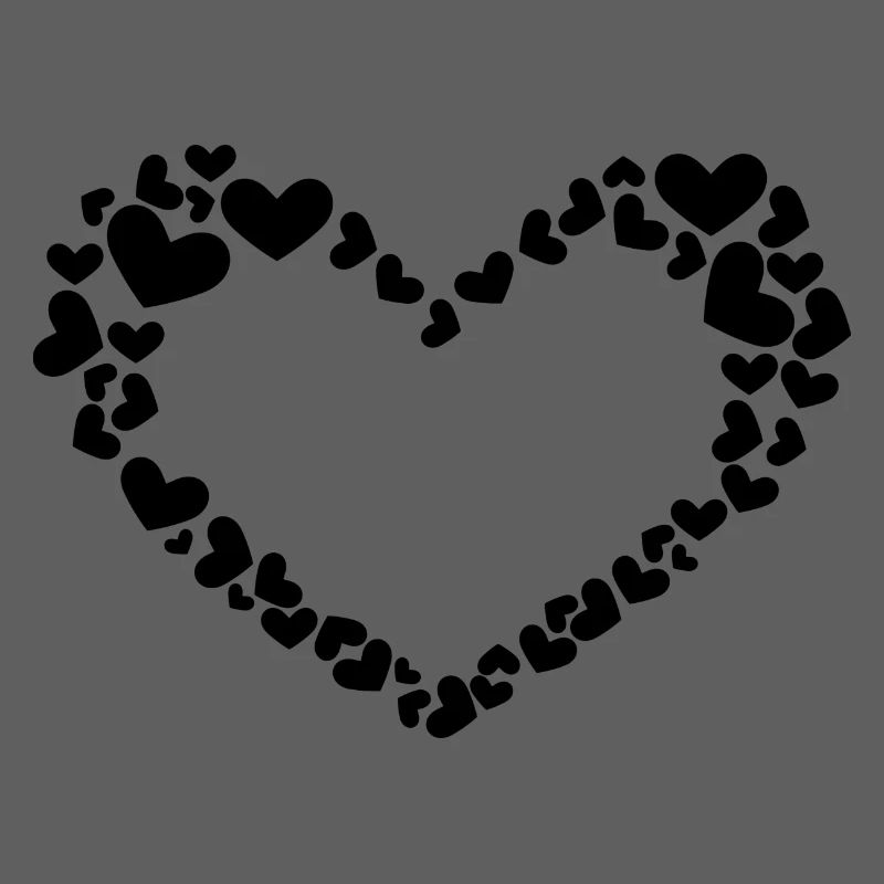Conception de coeur avec petits coeurs