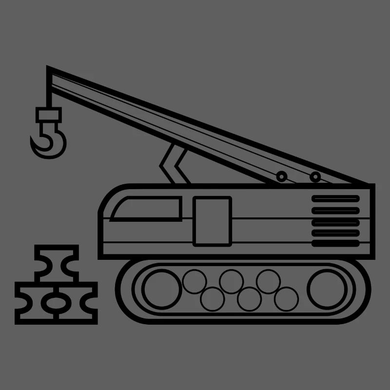 Crane for coloring Crane driver gift